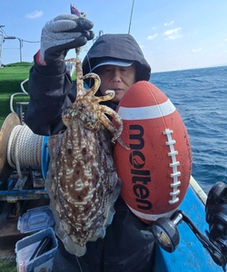 [제주 물곰호]빅사이즈 럭비공 갑오징어 시즌! 차귀도권 심해갑 에깅 선상낚시로 잡은 물고기 조황