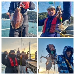 25일 알쭈꾸미 조황 (1월 심해 갑오징어 예약중) 선상낚시로 잡은 물고기 조황