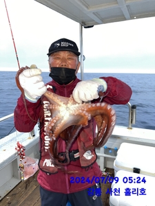 7월9일 강릉 사천 홀리호 문어 조황입니다  선상낚시로 잡은 물고기 조황