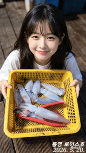 한치가 터졌버렸습니다 선상낚시로 잡은 물고기 조황