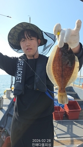 진해 도다리 선상낚시 선상낚시로 잡은 물고기 조황