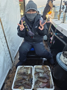 1월 27일 서귀포권 갑오징어  선상낚시로 잡은 물고기 조황