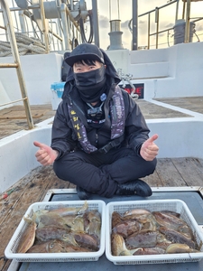 1월 16일 갑오징어 선상낚시로 잡은 물고기 조황
