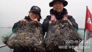 11/8 헤라호 주꾸미낚시 조황  선상낚시로 잡은 물고기 조황