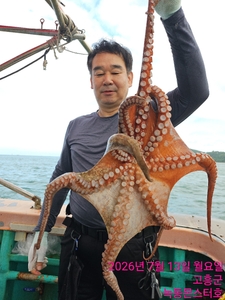 7월13일 팀보스선단 문어조황 선상낚시로 잡은 물고기 조황