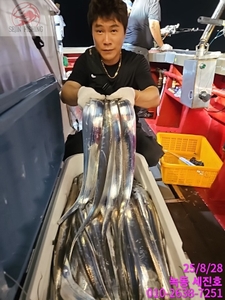 8월28일 팀보스선단 갈치 조황 선상낚시로 잡은 물고기 조황