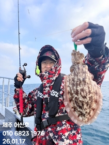 "제주 어신호" 26년 1월 17일 갑오징어 조황 선상낚시로 잡은 물고기 조황
