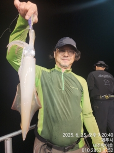 제주왔어호(9.77톤) 6월 25일 야간한치 조황 선상낚시로 잡은 물고기 조황
