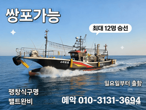 보슬비 속 왕갑이 파티! 초보 12수 & 장원 33수 달성 (쌍포가능)  선상낚시로 잡은 물고기 조황