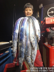 여수 퍼펙트호 대갈치 호조황  선상낚시로 잡은 물고기 조황