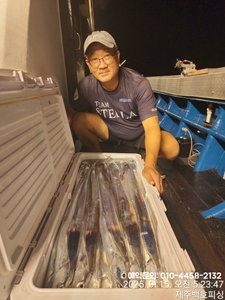 !!!!제주 백호피싱!!! 9월 14일 야간갈치 조황 선상낚시로 잡은 물고기 조황